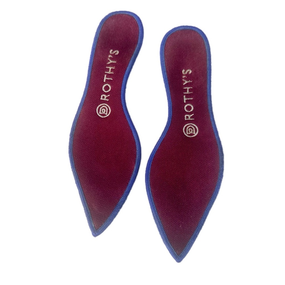 Pointed Toe Rothy’s Flats W7.5 Red Knit Sustainable Slip On - Picture 3 of 10